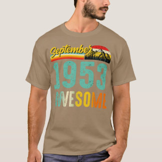September 1953 Birthday Gift Shirt Vintage Septemb