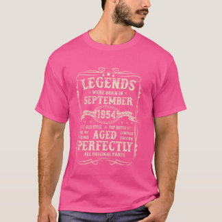 September 1954 Retro 70th Birthday Gifts For Men 7 T-Shirt