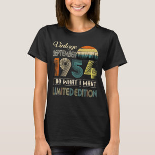 September 1954 Vintage 68 Years Old Birthday T-Shirt