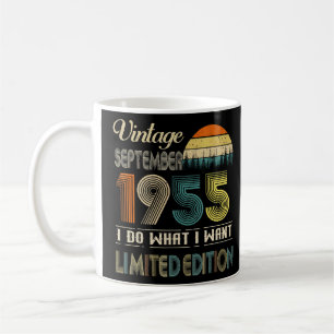 September 1955 Vintage 67 Years Old Birthday Coffee Mug