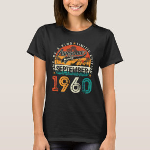 September 1960 63 Years Old 63rd Birthday  Men Wom T-Shirt