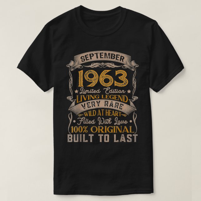SEPTEMBER 1963 Limited Edition  T-Shirt (Design Front)