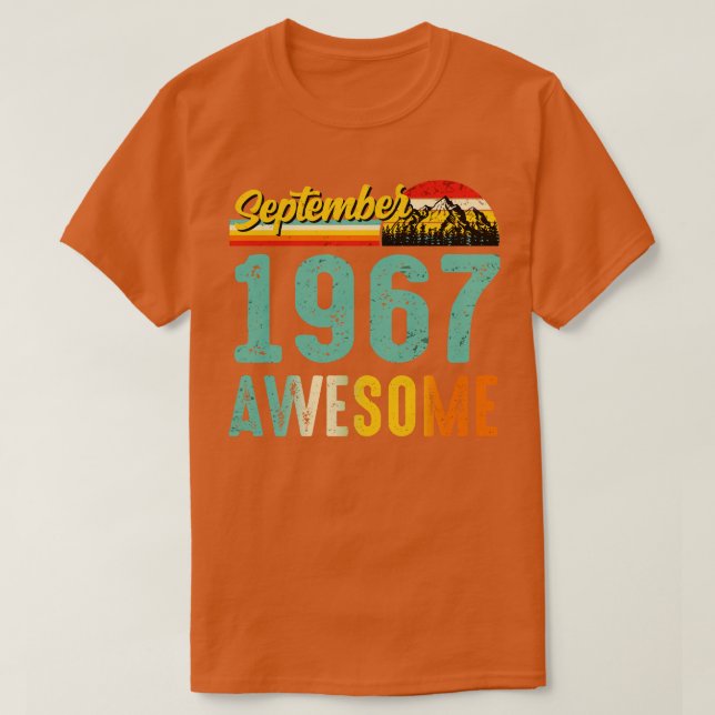 September 1967 Birthday Gift Shirt Vintage Septemb (Design Front)