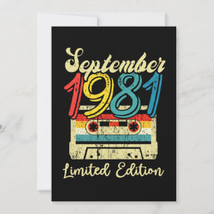 September 1981 Happy Birthday 40Th Invitation