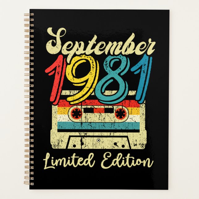 September 1981 Happy Birthday 40Th Planner (Front)