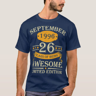 September 1996 26 Years Of Being Awesome Retro 26t T-Shirt