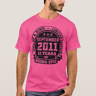 September 2011 11th Birthday Gift 11 Years Of Bein T-Shirt