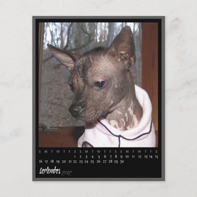 september 2012 calendar (Front)