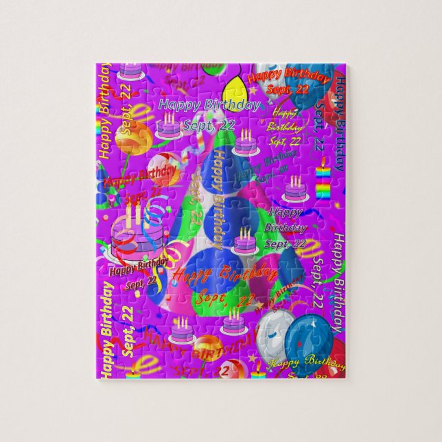 September, 22 Birthday Jigsaw Puzzle (Vertical)