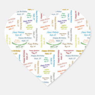 September, 27 Birthday Sticker