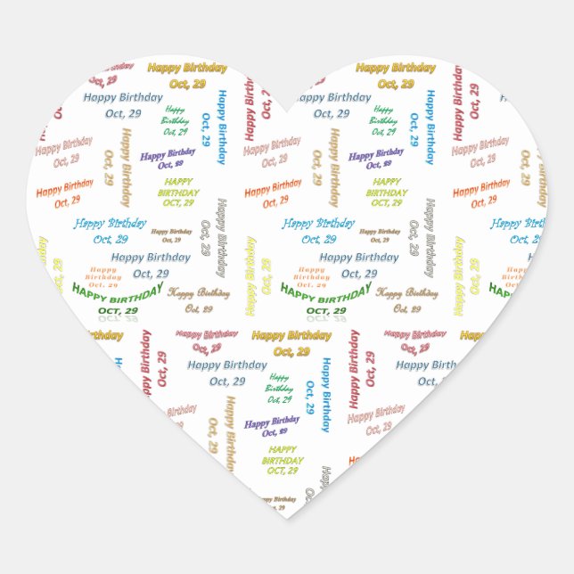 September, 29 Birthday Sticker (Front)