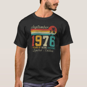 September 46 Year Old Vintage 1976 46th Birthday T-Shirt