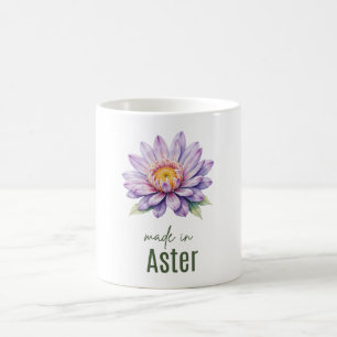 September Aster  Flower Mug   Coffee Cup