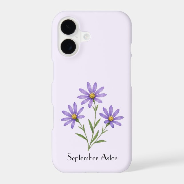 September Aster Flowers Phone Case (Back)