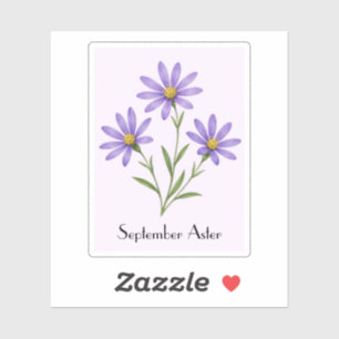 September Aster Flowers Sticker