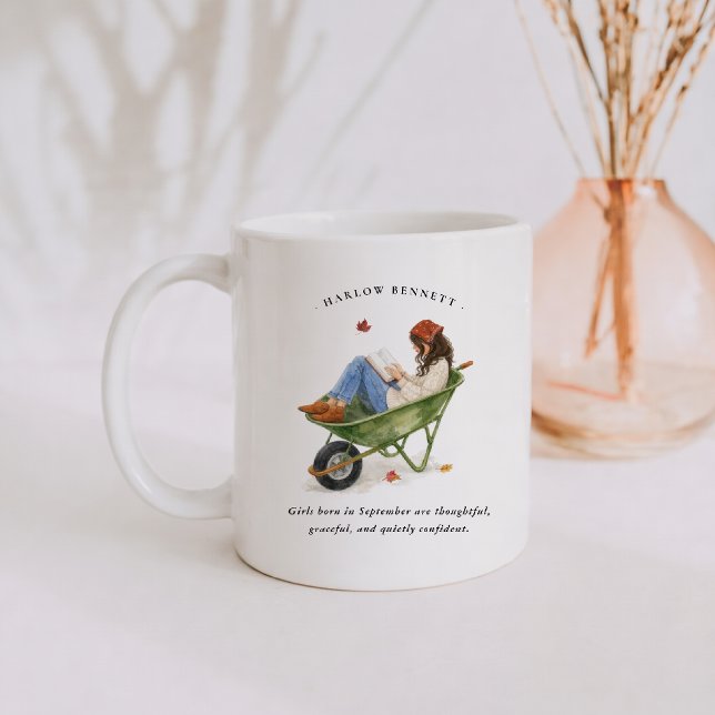 September Birth Month Girl | Monogram  Coffee Mug (Creator Uploaded)