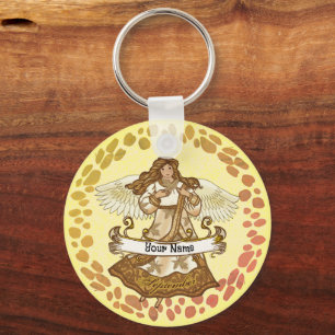 September Birthday Angel Keychain