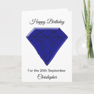 September Birthday Card - Sapphire