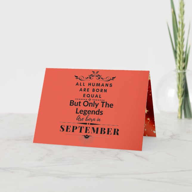 September Birthday Funny Quote Card (Front)