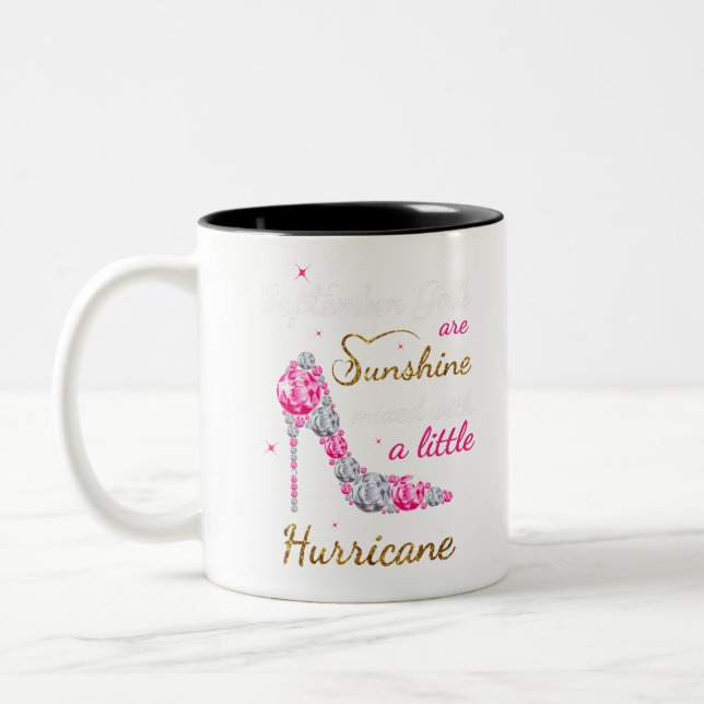 September Birthday Month,girls was born September Two-Tone Coffee Mug (Left)