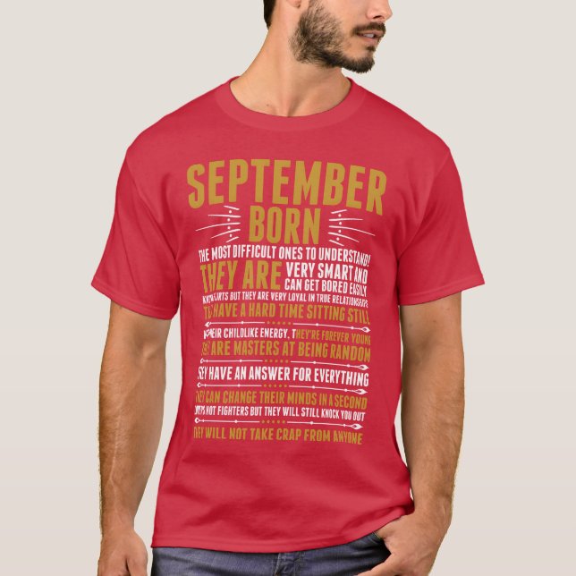 September Born Quotesshirt funny T-Shirt (Front)