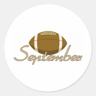 September Classic Round Sticker