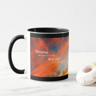 September Clouds with Psalm 30:5 Mug