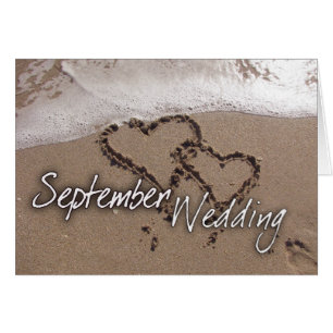 September Destination Beach Wedding Card
