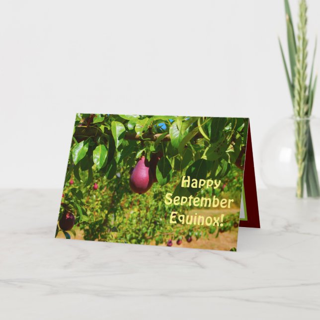 September Equinox, Orchard Pears Greeting Card (Front)