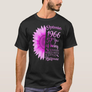 September Girl 1966 57th Birthday  57 Years Old T-Shirt