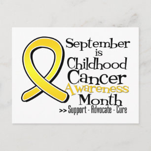 September is Childhood Cancer Awareness Month Postcard