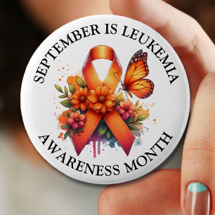 September is Leukaemia Awareness Month 6 Cm Round Badge
