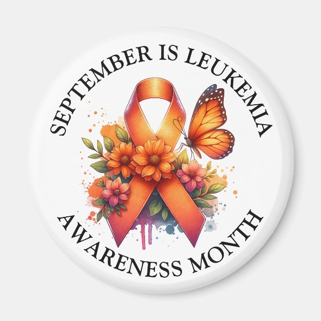 September is Leukaemia Awareness Month Magnet (Front)