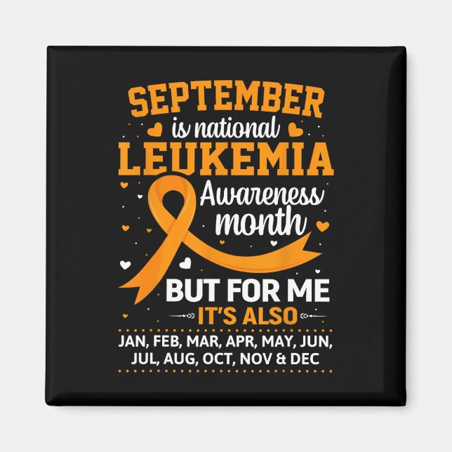 September Is Leukaemia Awareness Month  Magnet (Front)