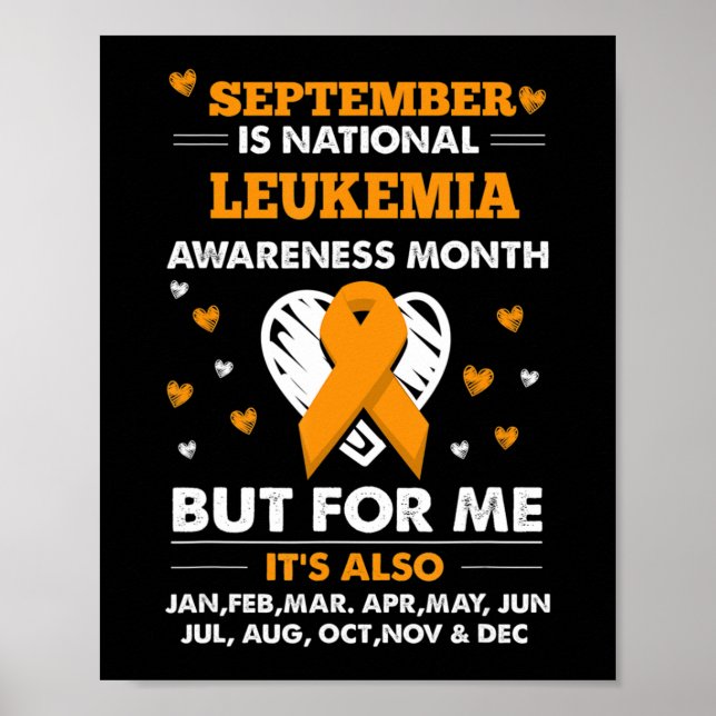 September is Leukaemia Awareness Month  Poster (Front)