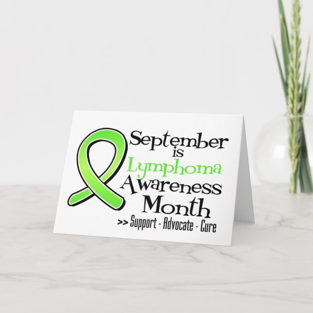 September is Lymphoma  Awareness Month Card (Front)
