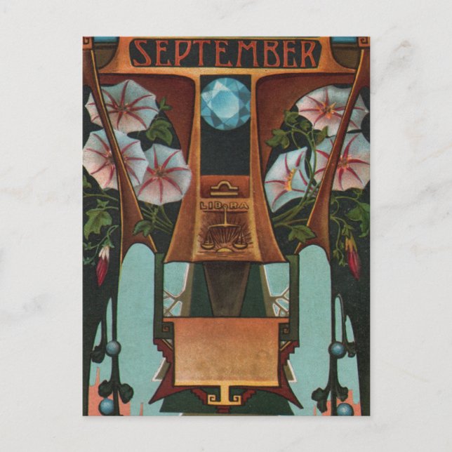 September - Libra Postcard (Front)