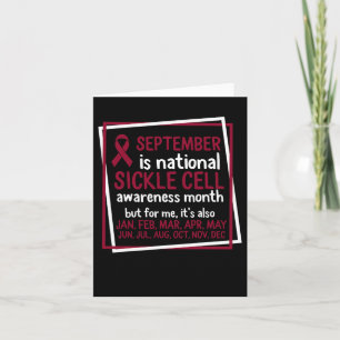 September National Sickle Cell Awareness Burgundy Card