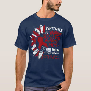 September National Sickle Cell Awareness Burgundy  T-Shirt
