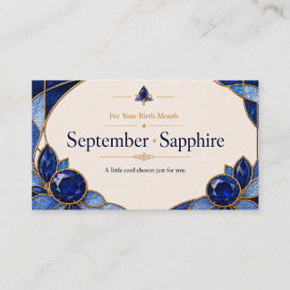 September Sapphire Birthstone Shop Card