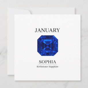 September Sapphire Personalised Birthday Card