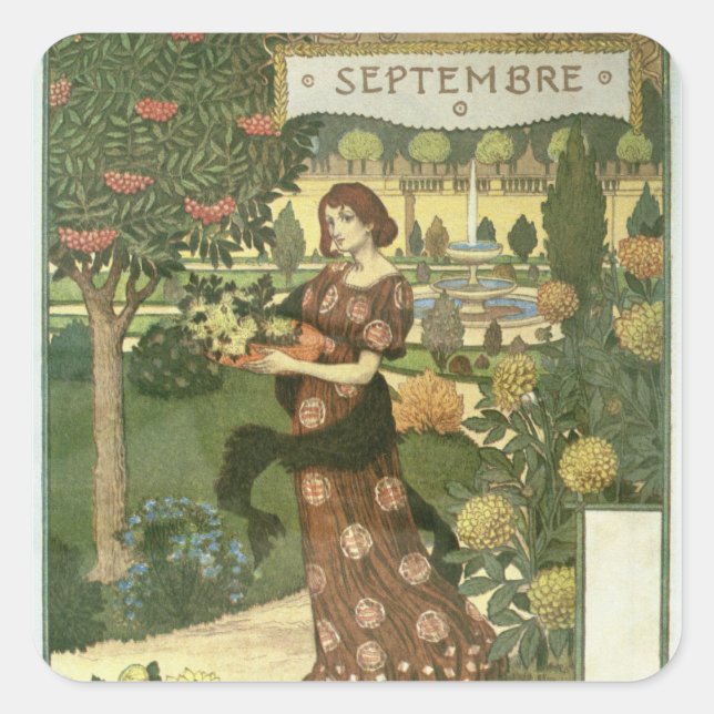 September Square Sticker (Front)