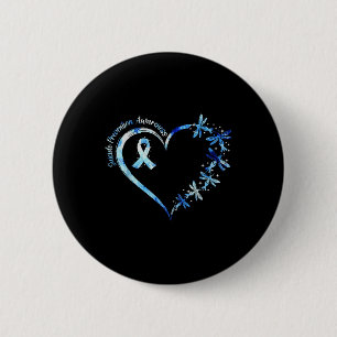 September Suicide Prevention Awareness Dragonfly H 6 Cm Round Badge
