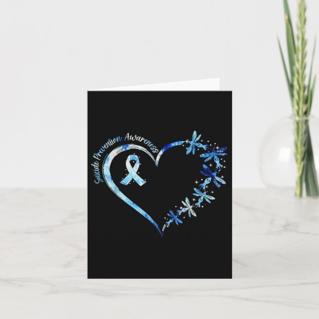 September Suicide Prevention Awareness Dragonfly H Card (Front)
