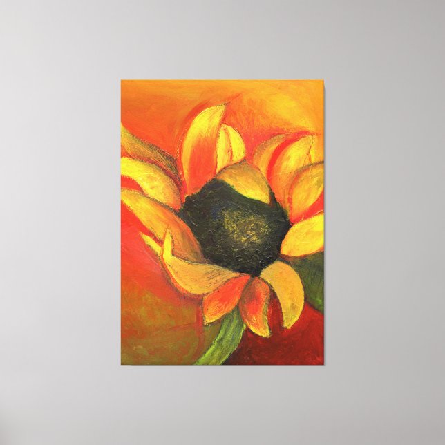 September Sunflower 2011 Canvas Print (Front)