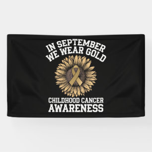 September We Wear Gold Childhood Cancer Awareness Banner