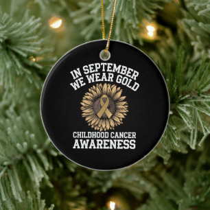September We Wear Gold Childhood Cancer Awareness  Ceramic Tree Decoration