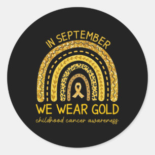 September We Wear Gold Childhood Cancer Awareness Classic Round Sticker