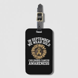 September We Wear Gold Childhood Cancer Awareness  Luggage Tag