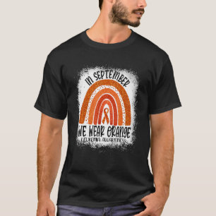 September We Wear Orange Rainbow Leukaemia Awarene T-Shirt
